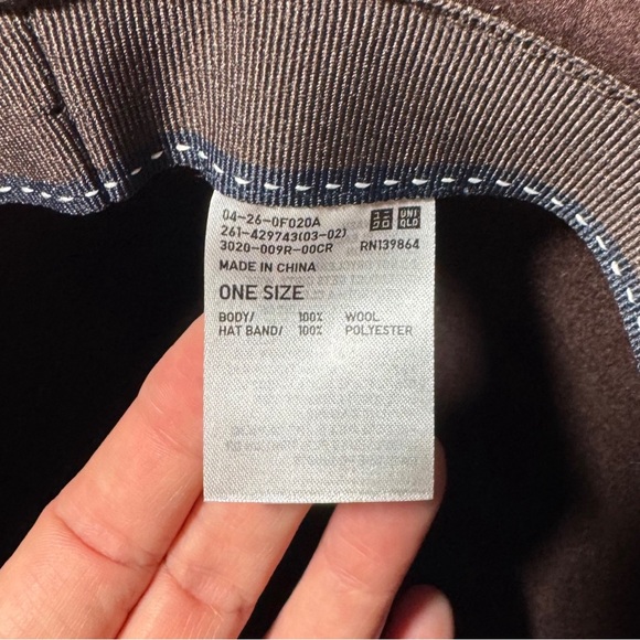 Uniqlo x Ines De La Fressange Brown Wool Fedora Hat - Picture 7 of 8